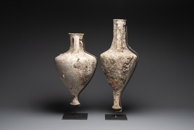 Two Roman terracotta wine or oil transport amphorae, 2nd/1st C. B.C.