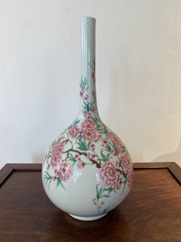 A Chinese famille rose bottle vase with floral design, Yongzheng mark, Republic