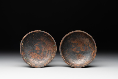 A pair of Chinese cloisonn&eacute; 'ganlu ping' or 'holy water' vases, 18/19th C.