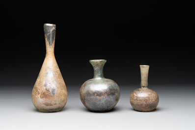 A group of six Roman glass flasks, 1st/4th C.