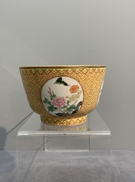 A Chinese famille rose 'bird and flower' bowl, 19th C.