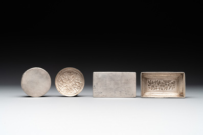 A varied collection of eight silver betel chewing utensils, Southeast Asia, 19/20th C.