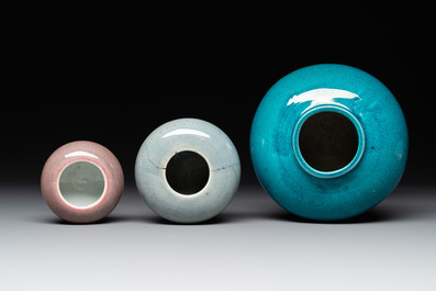 Five Chinese monochrome wares, 19th C.