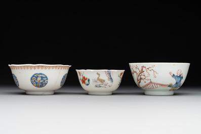 12 Chinese famille rose tea wares, Yongzheng and later