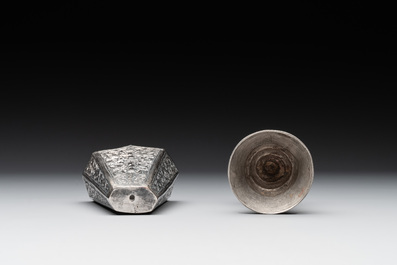 A varied collection of eight silver betel chewing utensils, Southeast Asia, 19/20th C.