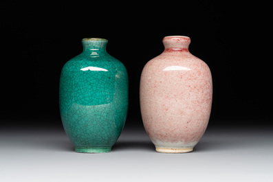 Five Chinese monochrome wares, 19th C.