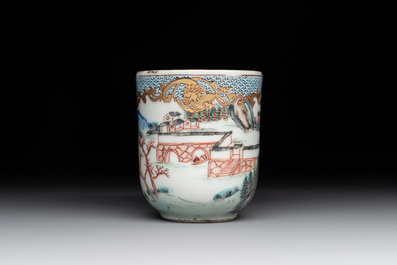 12 Chinese famille rose tea wares, Yongzheng and later