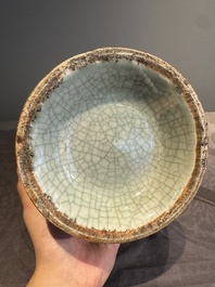 A Chinese ge-type double gourd vase, 19th C.