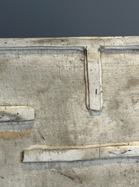 A Chinese famille verte 'Xi Xiang Ji' plaque, Kangxi