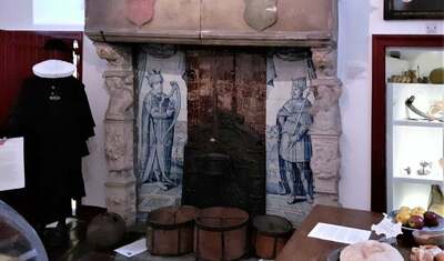 A rare and very large blue and white Dutch Delft 60-piece tile mural depicting Hannibal, 17th C.
