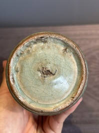 A Chinese Longquan celadon 'kinuta' vase, Yuan/Ming