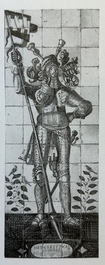 A rare and very large blue and white Dutch Delft 60-piece tile mural depicting Hannibal, 17th C.