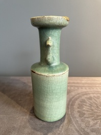 A Chinese Longquan celadon 'kinuta' vase, Yuan/Ming