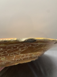 A massive Spanish Hispano-Moresque lustreware 'double eagle' dish, Manises, early 17th C.