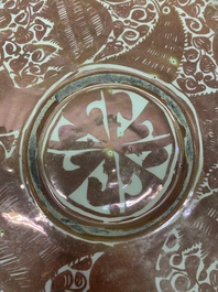 A massive Spanish Hispano-Moresque lustreware 'double eagle' dish, Manises, early 17th C.