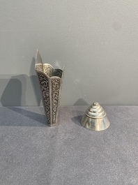 A varied collection of eight silver betel chewing utensils, Southeast Asia, 19/20th C.