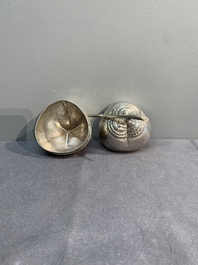 A varied collection of eight silver betel chewing utensils, Southeast Asia, 19/20th C.