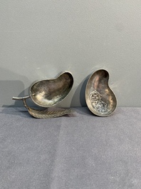 A varied collection of eight silver betel chewing utensils, Southeast Asia, 19/20th C.