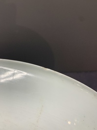 A Chinese famille verte 'warrior' dish, Kangxi