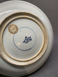 A Chinese famille verte 'warrior' dish, Kangxi