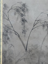 Follower of Qiu Ying 仇英 (1494-1552): 'Sage with a servant', ink on paper