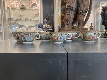 A Chinese Canton famille rose 62-piece Scottish market Ormiston armorial tea service, 19th C.