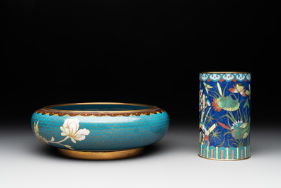 12 Chinese cloisonn&eacute; wares, 19/20th C.