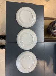 A Chinese Canton famille rose 62-piece Scottish market Ormiston armorial tea service, 19th C.