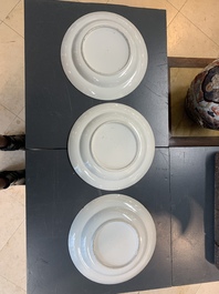 A Chinese Canton famille rose 62-piece Scottish market Ormiston armorial tea service, 19th C.