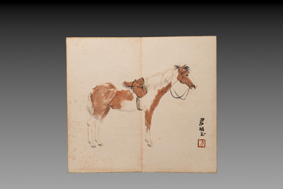 Fang Junbi 方君璧 (1898-1986): 'Album of paintings', ink and colour on paper