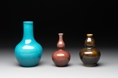 Five Chinese monochrome wares, 19th C.