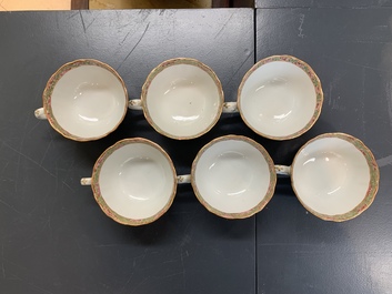 A Chinese Canton famille rose 62-piece Scottish market Ormiston armorial tea service, 19th C.