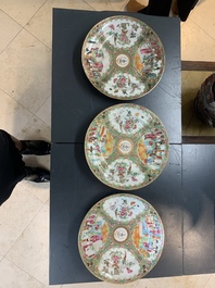 A Chinese Canton famille rose 62-piece Scottish market Ormiston armorial tea service, 19th C.