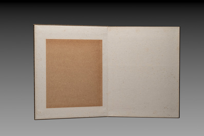 Chinese school: 'Album of Qing dynasty imperial porcelain', Qianlong seal mark, ink and colour on silk, 19/20th C.