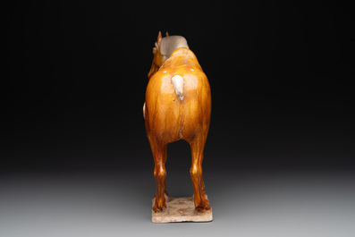 A Chinese sancai-glazed model of a horse, Tang