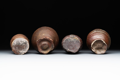 Nine German stoneware mugs and jugs, 13/16th C.