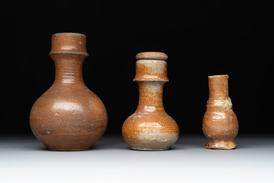 Nine German stoneware mugs and jugs, 13/16th C.