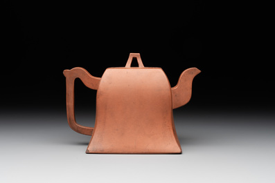 Five Chinese Yixing stoneware teapots, 19/20th C.