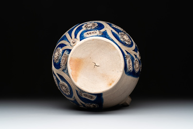 A Westerwald stoneware 'William and Mary' jug, dated 1693