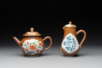 12 Chinese capucin-ground wares, Yongzheng/Qianlong