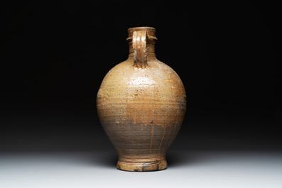 A Raeren stoneware jug, dated 1675