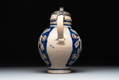 A Westerwald stoneware 'William and Mary' jug, dated 1693