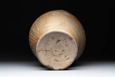 A Raeren stoneware jug, dated 1675