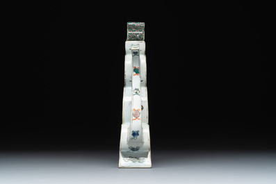 A very rare Chinese famille verte 'longevity' ewer and cover, Kangxi