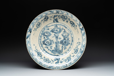 Four Chinese blue and white Swatow dishes, Ming