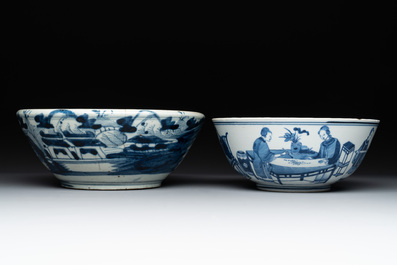 Ten Chinese blue and white wares, 19th C.