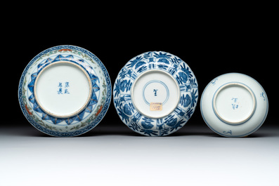 Ten Chinese blue and white wares, 19th C.