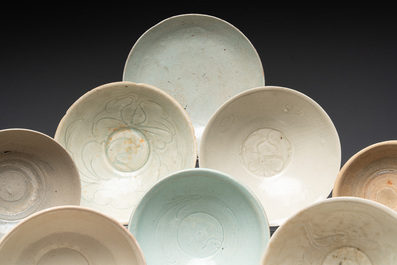 12 Chinese monochrome wares, including a kiln waste, Song/Ming