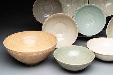12 Chinese monochrome wares, including a kiln waste, Song/Ming