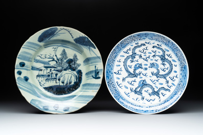 Ten Chinese blue and white wares, 19th C.